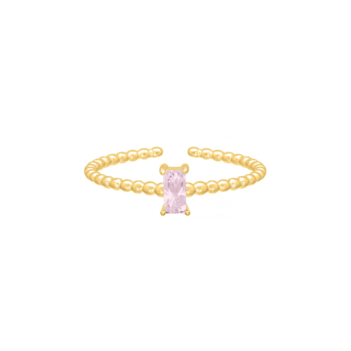 Influencer ring glam roze goudkleurig