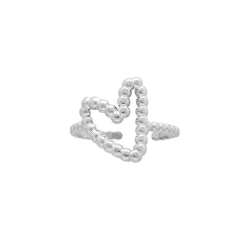 Ring met hartje bolletjes