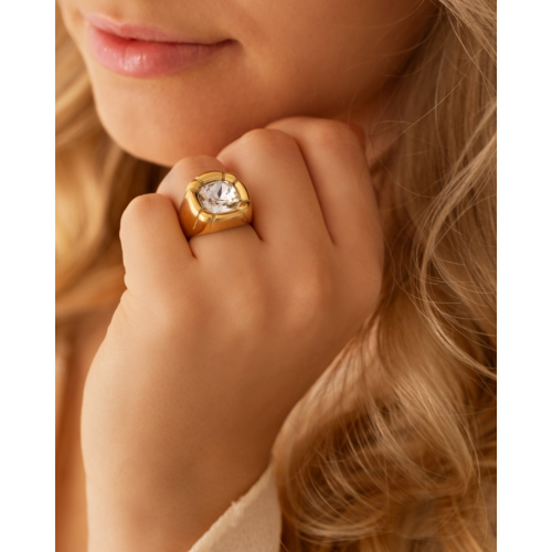 Ring statement stone kleur goud