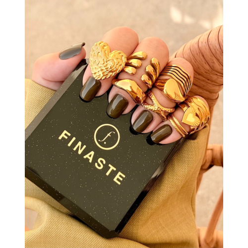 Statement ring vintage hart goudkleurig
