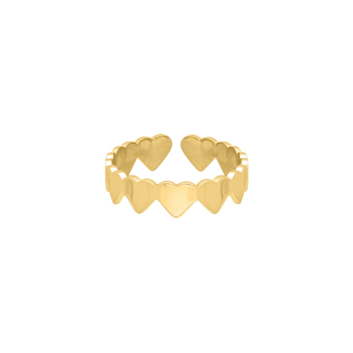 Flower necklace fall goudkleurig