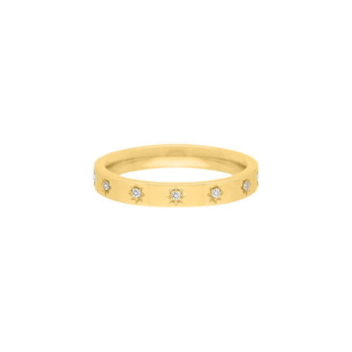 Steentjes ring goudkleurig