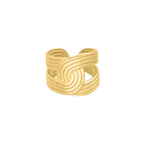 Japandi ring goudkleurig