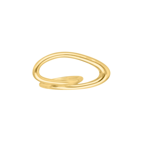 Ring open ovaal goudkleurig