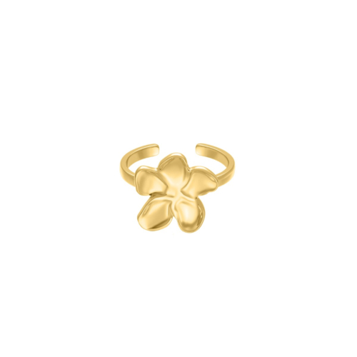 Gouden ring met bloemetje