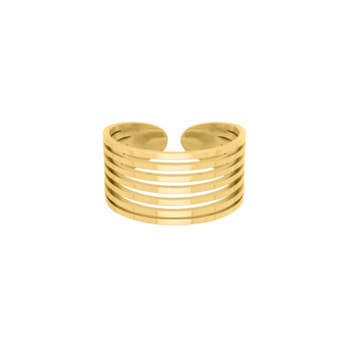 Gouden ring met streepjes