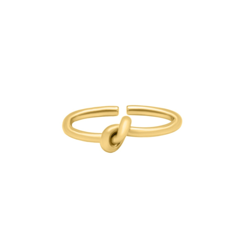 Ring met knoop goudkleurig