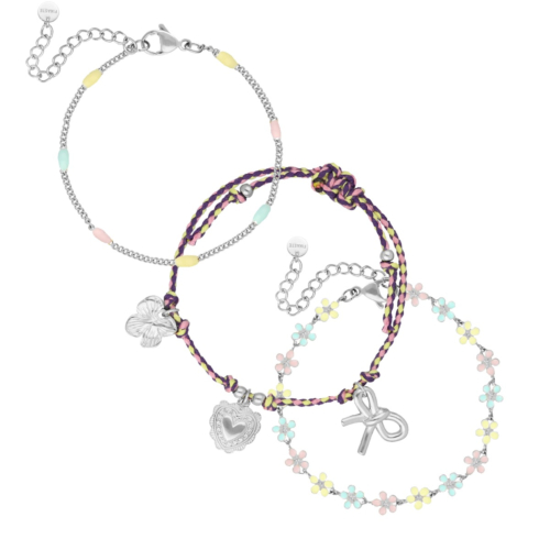 Armbanden set pastel