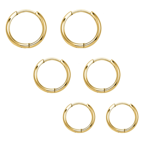 Basic oorringetjes set goudkleurig