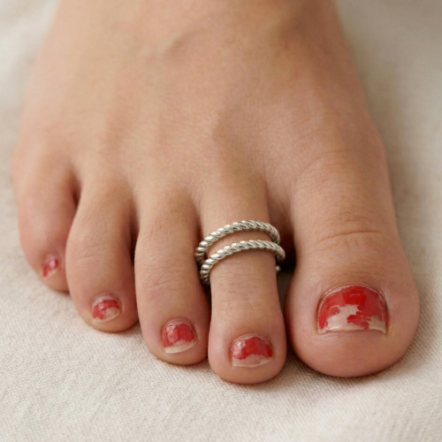 Dubbele teenring twist