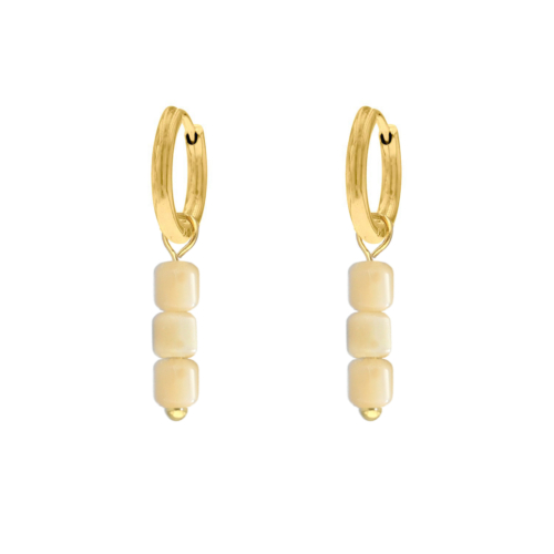 Oorringetjes little nude stones goudkleurig