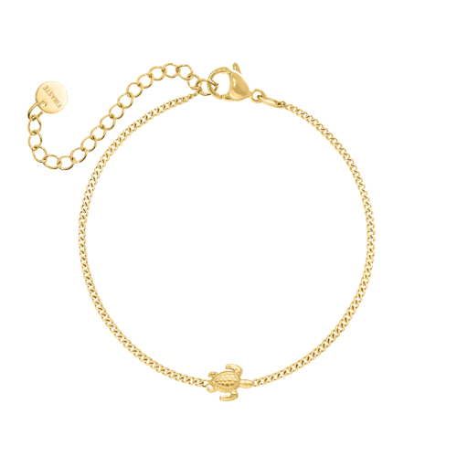 Armband met schildpad goudkleurig