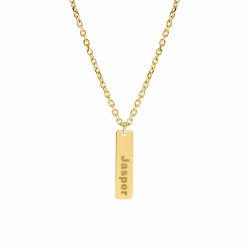 Gouden ketting heren met tekst