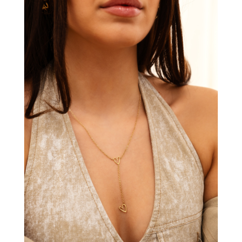 Necklace Musthave hearts goldplated