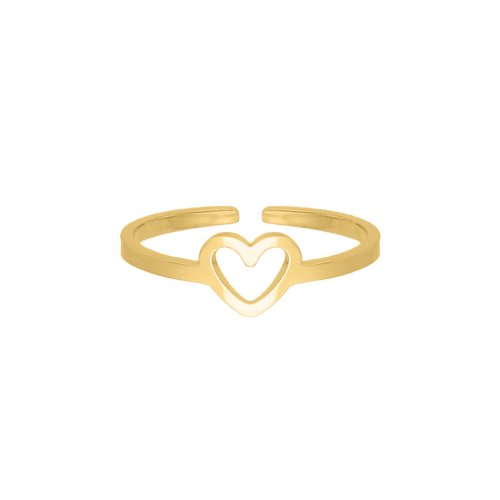 Gouden ring met hartje