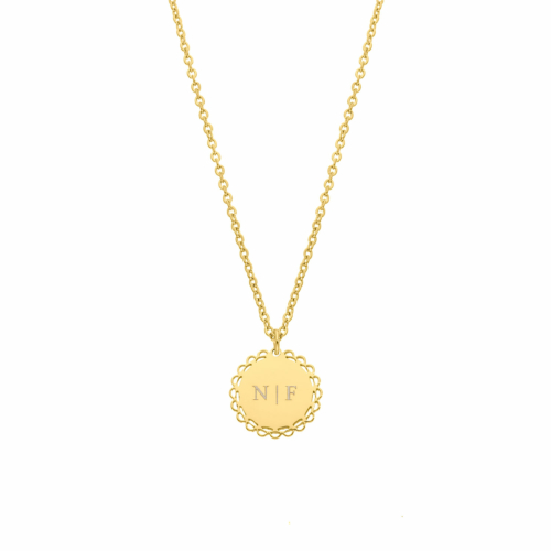 Vintage initial ketting goudkleurig