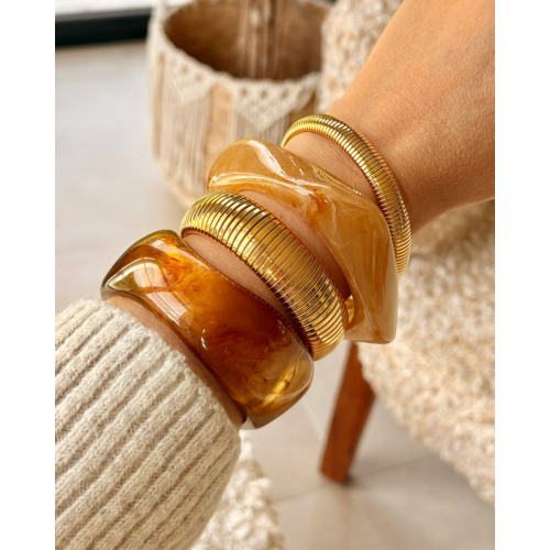 Jade bangle bruin 