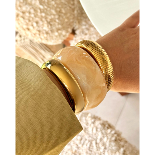 Statement bangle goudkleurig