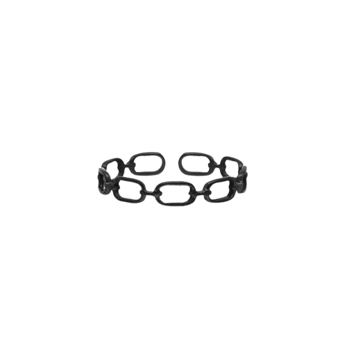 Minimalistische chain ring zwart