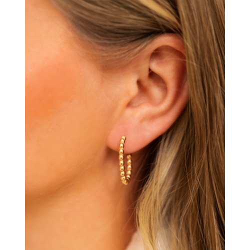 Oval hoops bolletjes goudkleurig