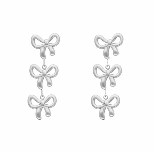 Oorhangers strikjes goudkleurig