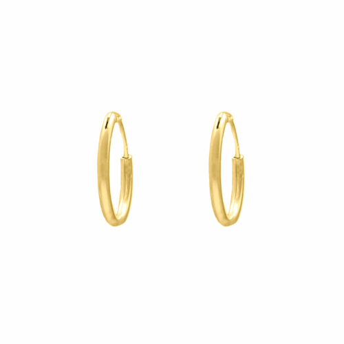 Oorringetjes Sterling Zilver 14 mm Verguld