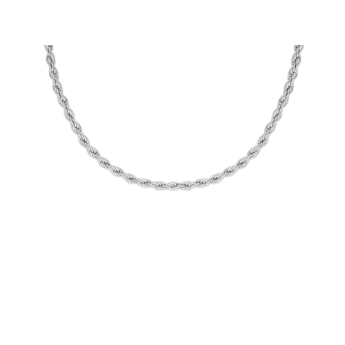 Zilveren gedraaide ketting