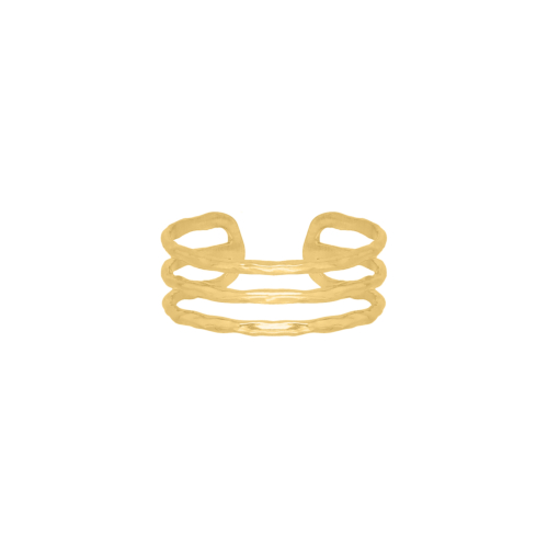 Triple ring verstelbaar goudkleurig