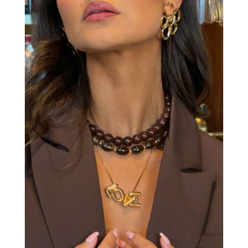 Love ketting minimalistisch goudkleurig