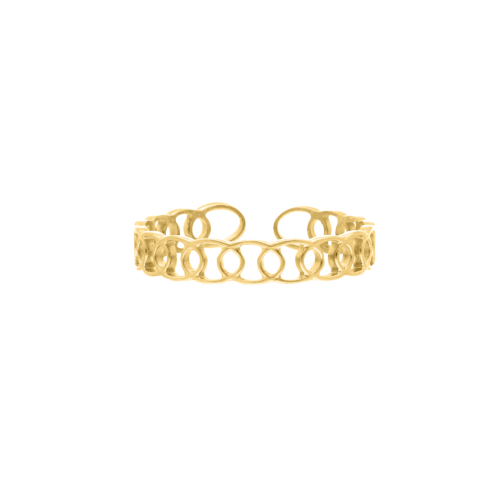 Vintage chain ring goudkleurig