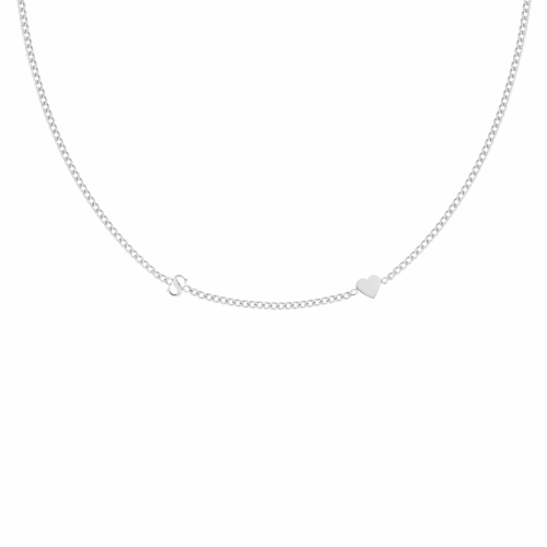 Mini initial ketting met hartje