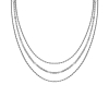 Triple Chain & Tennis Necklace