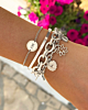 Armparty zilver hartjes