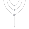 Driedubbele ketting met steentjes