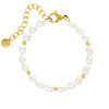 Parel armband bolletjes goud kleurig