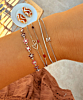 Zilveren armparty met kleurtjes