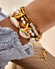 Schelpen armparty goudkleurig