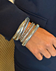 Zilveren bangle armparty