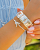 Zilveren armparty vogel