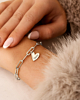 Zilveren hartjes armband met gravering