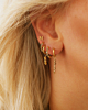 Gouden earparty met bruine steentjes