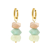Oorbellen met gemstones goudkleurig