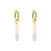 Oorbellen met steentjes pastel goudkleurig