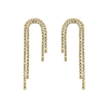 Sparkling drop tennis oorbellen goudkleurig
