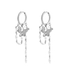 Multi pearl oorbellen met bedeltjes