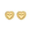 Statement stud oorbellen hartje goudkleurig
