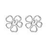 Organic flower oorbellen