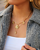 Ketting met bloemetje goudkleurig