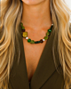 kralen ketting groen met parels