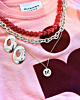 Zilveren necklaceparty en oorbellen